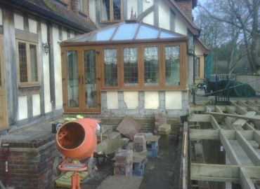 Small conservatory demolished