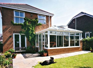 Conservatory with dwarf wall