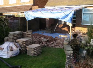 Demolishing the existing porch