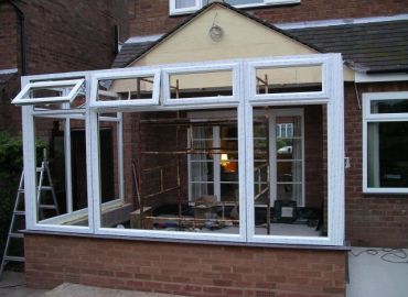 Starting to build the conservatory