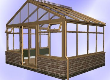 Gable Conservatory finished in oak