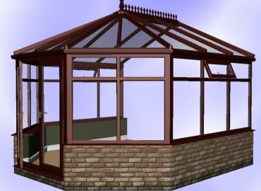 Victorian Conservatory finished in cherry