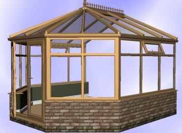 Victorian Conservatory finished in oak