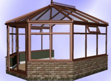Victorian Conservatory finished in mahogany